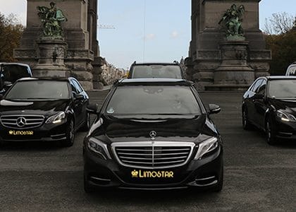 Belgie, Brussel Mercedes klasse s 500 kleur zwart